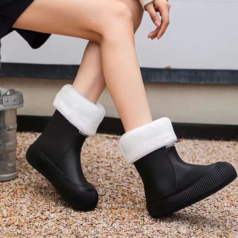 New Warm and Rain Boots, n-on-slip, Lightweight, Waterproof, Soft and Wear-resistant Rain Boots, Fashion Waterproof Shoes