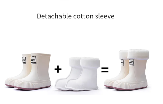 New Warm and Rain Boots, n-on-slip, Lightweight, Waterproof, Soft and Wear-resistant Rain Boots, Fashion Waterproof Shoes