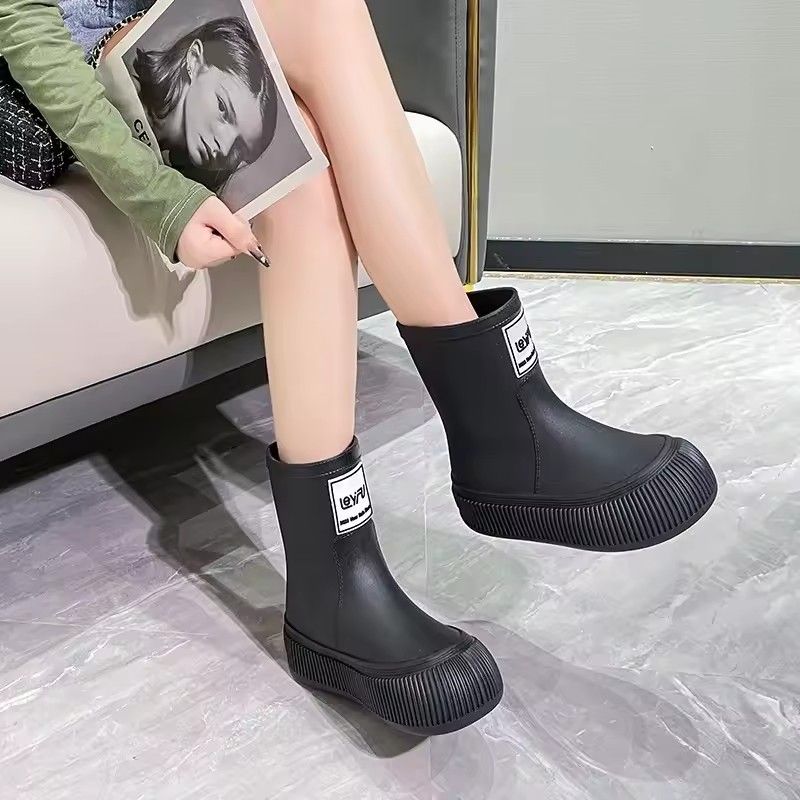 New Warm and Rain Boots, n-on-slip, Lightweight, Waterproof, Soft and Wear-resistant Rain Boots, Fashion Waterproof Shoes