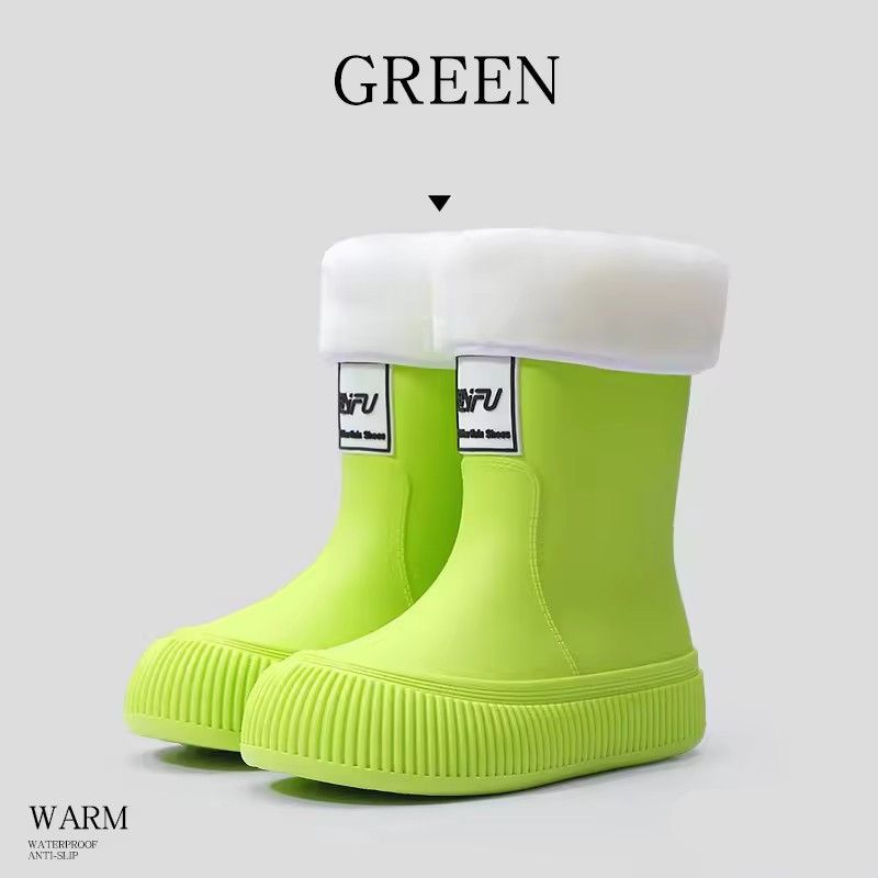 New Warm and Rain Boots, n-on-slip, Lightweight, Waterproof, Soft and Wear-resistant Rain Boots, Fashion Waterproof Shoes