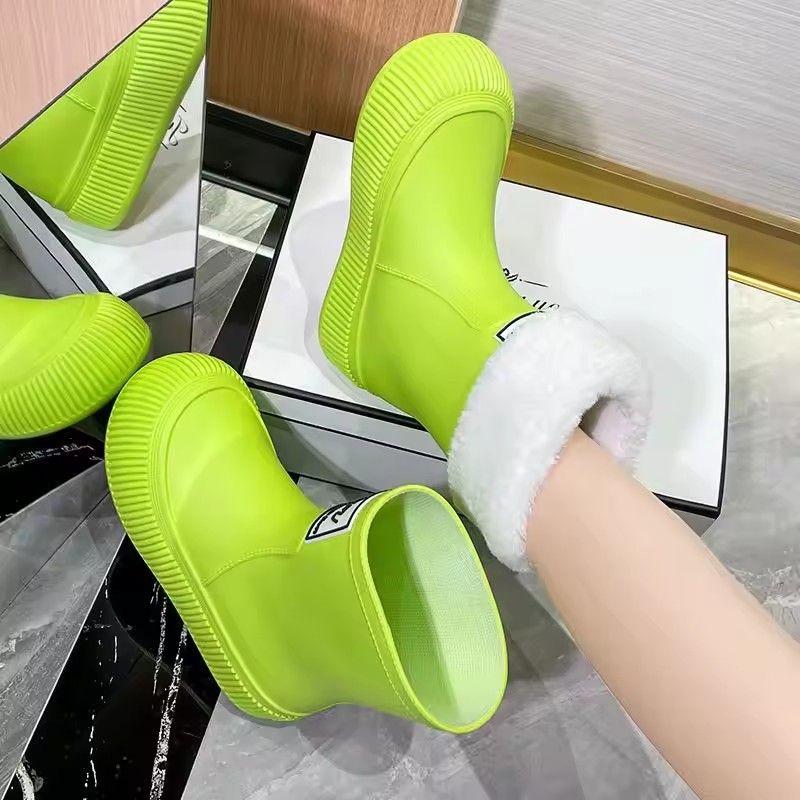 New Warm and Rain Boots, n-on-slip, Lightweight, Waterproof, Soft and Wear-resistant Rain Boots, Fashion Waterproof Shoes