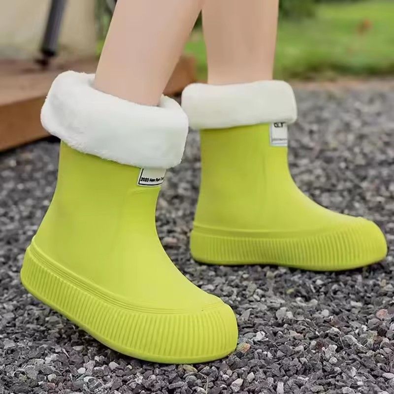 New Warm and Rain Boots, n-on-slip, Lightweight, Waterproof, Soft and Wear-resistant Rain Boots, Fashion Waterproof Shoes