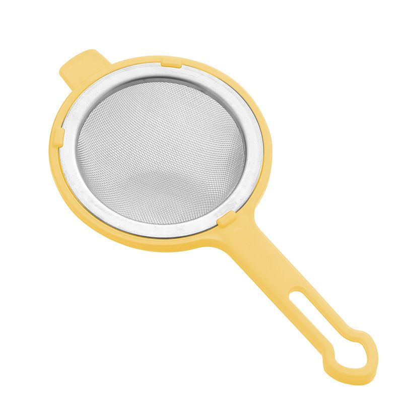 304 Stainless Steel Thin Mesh Strainer, Foaming Hook, Plastic Handle, Soy Milk Juice Strainer For Home, Fried Filter
