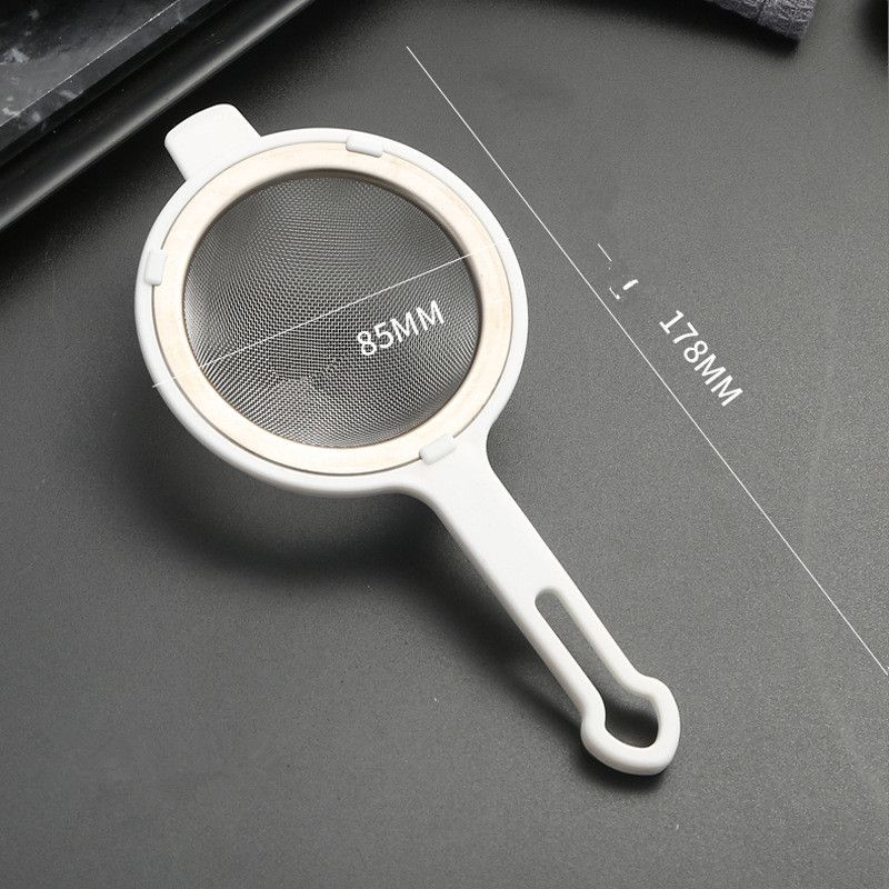 304 Stainless Steel Thin Mesh Strainer, Foaming Hook, Plastic Handle, Soy Milk Juice Strainer For Home, Fried Filter