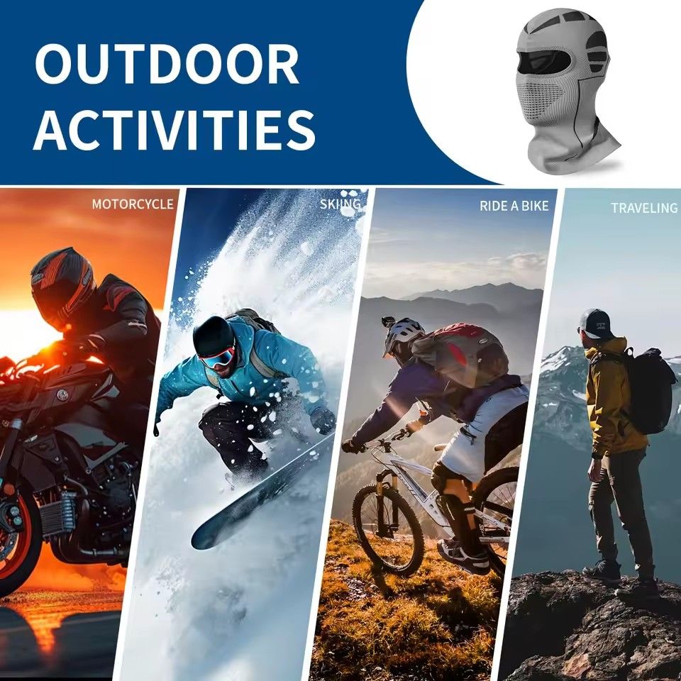 Winter Cycling Mask, Motorcycle Hood, Warm, Thick, Breathable, Mountaineering, Skiing, Fishing, Windproof Neck Cover