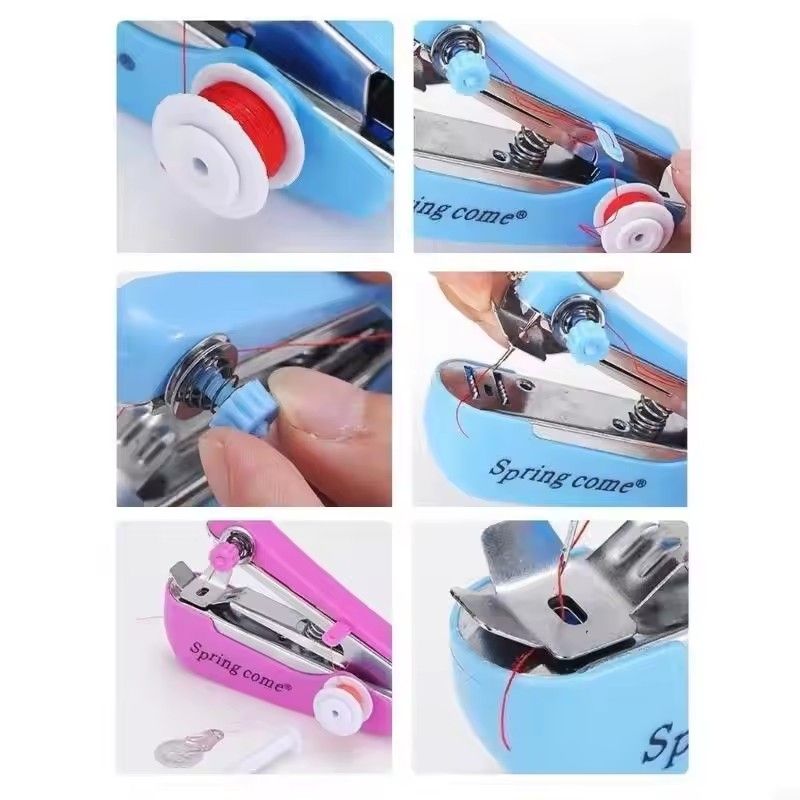 1pc Hand Sewing Machine For Home, Portable, For Outdoor Travel, Fabrics, DIY Sewing Tool, Mini Stitching Sewing Machine Manual