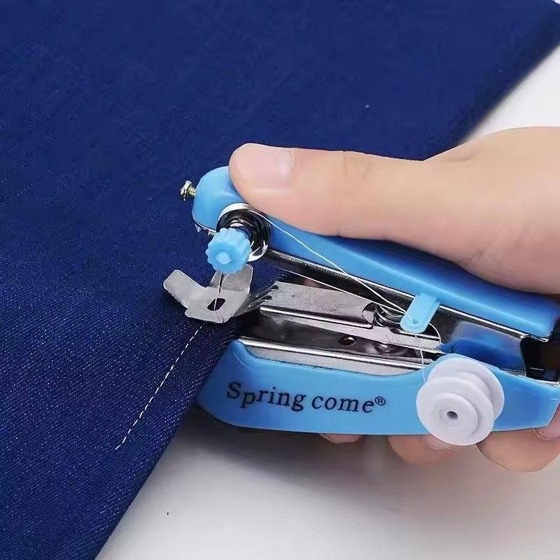 1pc Hand Sewing Machine For Home, Portable, For Outdoor Travel, Fabrics, DIY Sewing Tool, Mini Stitching Sewing Machine Manual