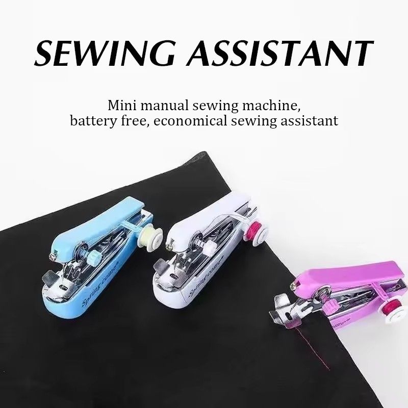 1pc Hand Sewing Machine For Home, Portable, For Outdoor Travel, Fabrics, DIY Sewing Tool, Mini Stitching Sewing Machine Manual