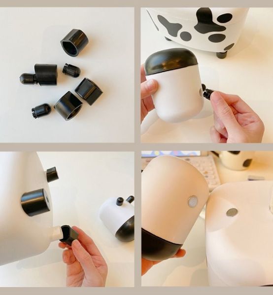 2 In 1 Tissue Box Holder With Toothpick Dispenser Cow Shaped Desktop Paper Organizer Napkin Storage Box Home Decoration