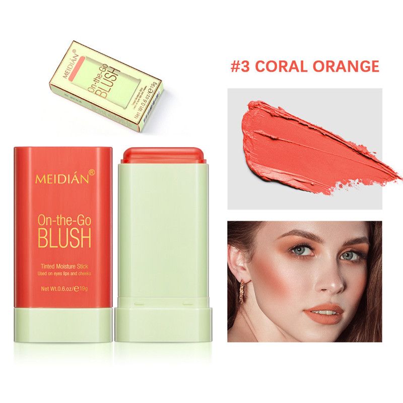 Multi-function Blush Stick Long Lasting Natural Cheek Face Rouge Blusher Cream Waterproof High Brightening Skin Tone Makeup view 10