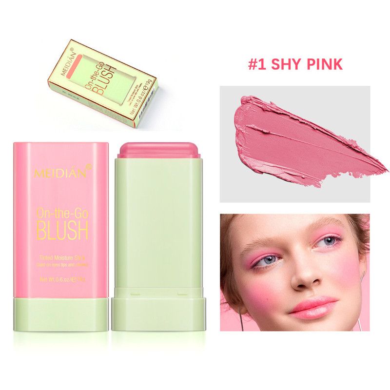 Multi-function Blush Stick Long Lasting Natural Cheek Face Rouge Blusher Cream Waterproof High Brightening Skin Tone Makeup view 8