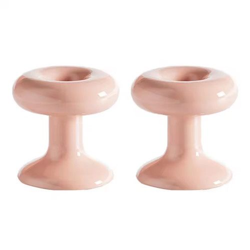 2pcs Donut Shape Easy-to-Use Toilet Press Cleaner Button Switch Set Comfortable Accessory for Effortless Toilet Experience