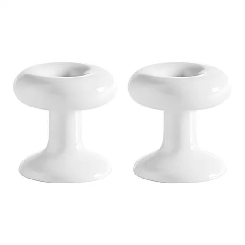 2pcs Donut Shape Easy-to-Use Toilet Press Cleaner Button Switch Set Comfortable Accessory for Effortless Toilet Experience