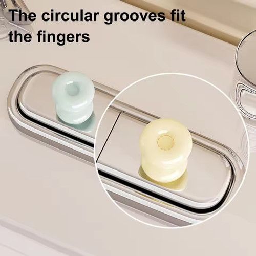 2pcs Donut Shape Easy-to-Use Toilet Press Cleaner Button Switch Set Comfortable Accessory for Effortless Toilet Experience
