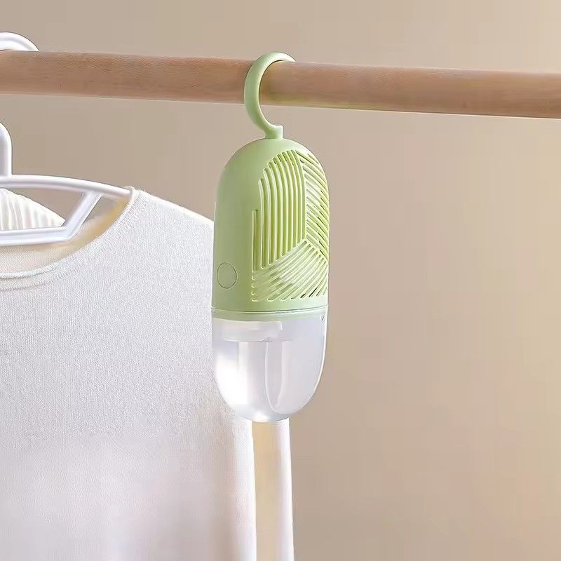 Clothes Dehumidification Box Reusable Hanging Dehumidifier Packs Anti-Mold with Water Collector&Hook for Wardrobe Closet Cabinet