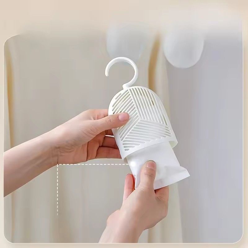 Clothes Dehumidification Box Reusable Hanging Dehumidifier Packs Anti-Mold with Water Collector&Hook for Wardrobe Closet Cabinet