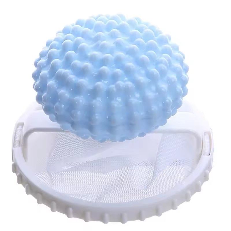 1pc 2 in 1 Laundry Balls Convex Filter Reusable Home Washing Machine Clothes Softener Hair Remove Dirt Clean Solid Laundry Balls