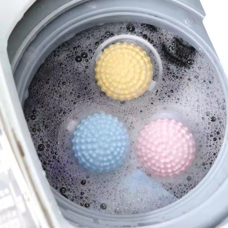 1pc 2 in 1 Laundry Balls Convex Filter Reusable Home Washing Machine Clothes Softener Hair Remove Dirt Clean Solid Laundry Balls