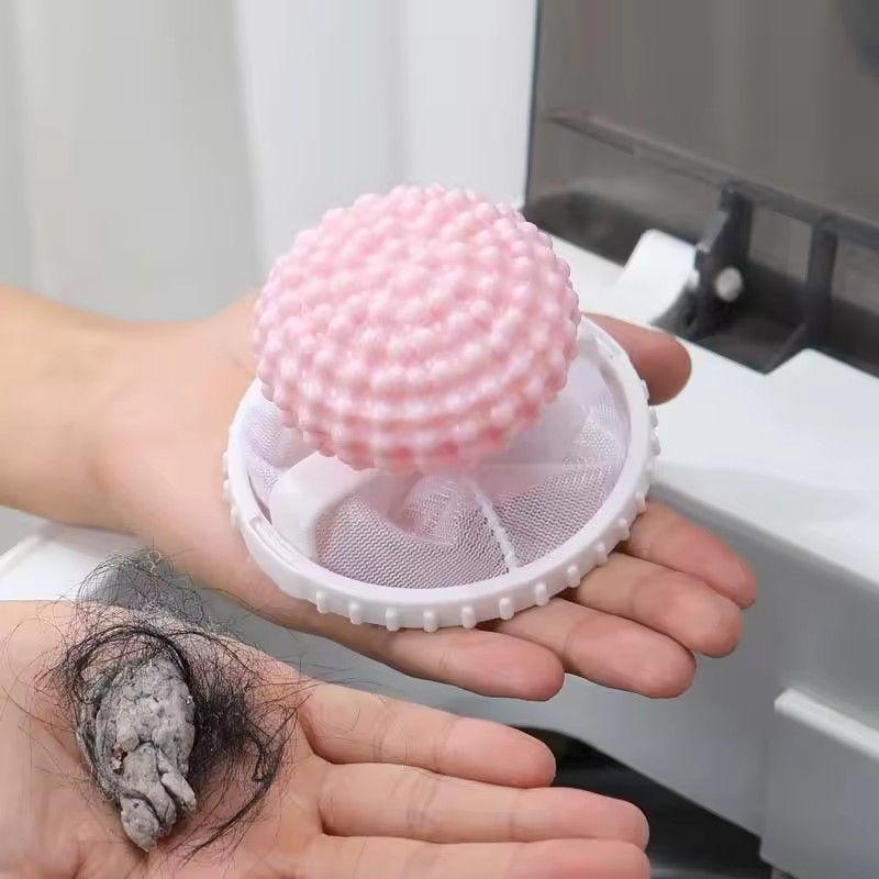 1pc 2 in 1 Laundry Balls Convex Filter Reusable Home Washing Machine Clothes Softener Hair Remove Dirt Clean Solid Laundry Balls