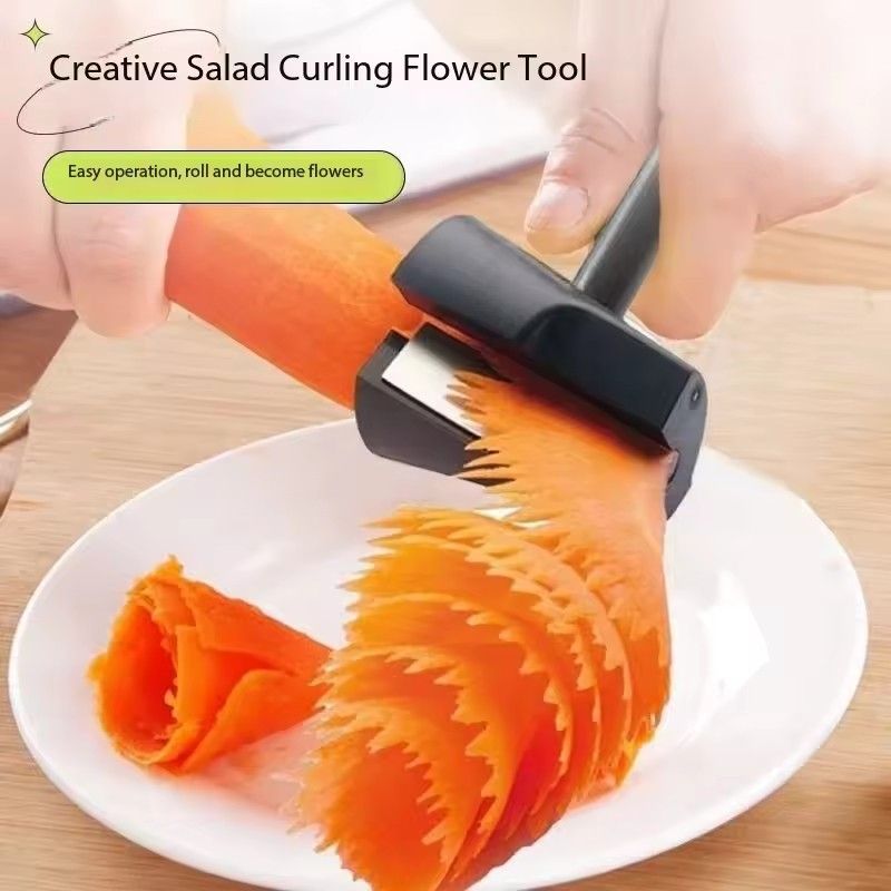 Creative Manual Spiral Slicers Vegetable Cutter Spiral Peeler Fruits Device Cooking Gadget Kitchen Roll Flower Decorative Tool