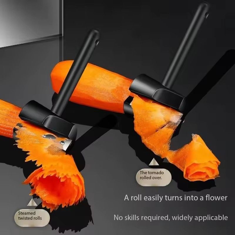 Creative Manual Spiral Slicers Vegetable Cutter Spiral Peeler Fruits Device Cooking Gadget Kitchen Roll Flower Decorative Tool