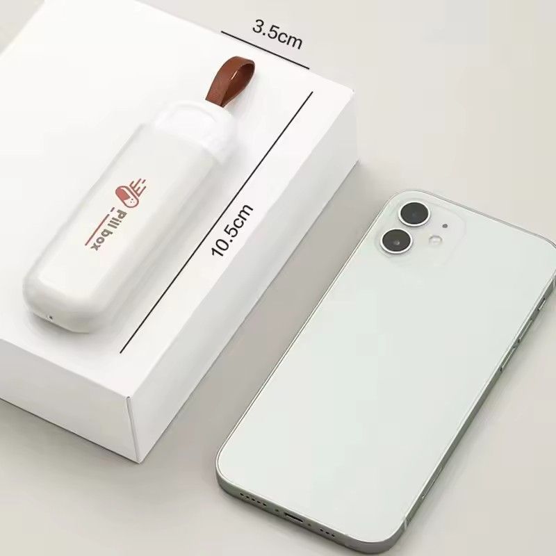 1pc Compact Portable Mini Daylight-Proof Medicine Box Small Pill Organizer Travel-Size Drug Storage Container