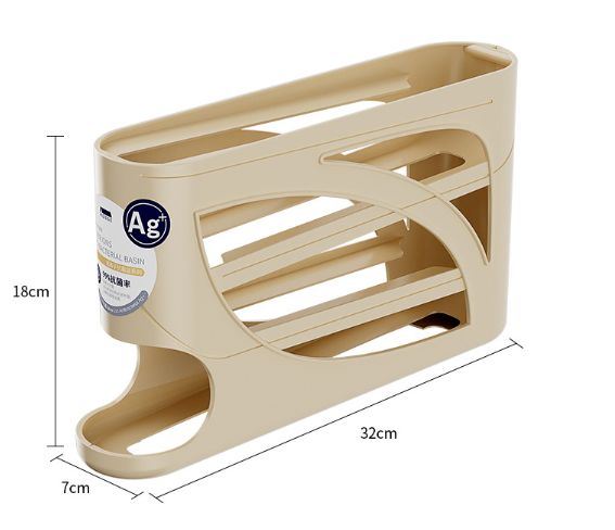 Rolling Slide Egg Storage Box Large Capacity Egg Roller Rack Fridge Side Door Storage Rack Space Saving For Kitchen Refrigerator