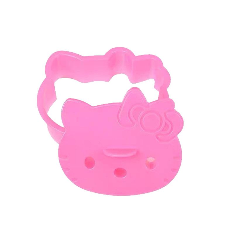1pc Kawaii 3D Pink Hello Kitty Cookie Baking Mold Cute Cartoon Bow Cake Rice Ball Seal Baking Tool Stamping Gift