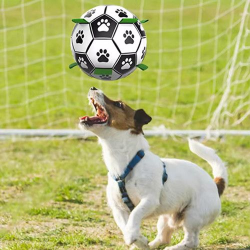 Interactive Dog Football Toy Soccer Ball Inflated Training Toy for Dogs Outdoor Border Collie Balls For Large Dogs Pet Supplies