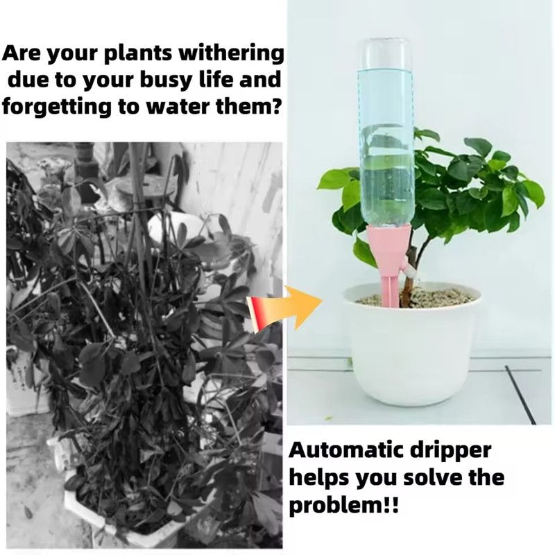 3pcs Adjustable Drip Irrigation System Automatic Self Watering Spikes Plants Indoor Outdoor Potted Plants Irrigation System