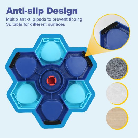 1pc Interactive Slow Feeder Bowl New Durable Latex Dog Cat Puzzle Board Anti Boredom Pet Toy Anti Choking IQ Training Food Dish
