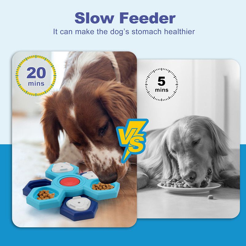 1pc Interactive Slow Feeder Bowl New Durable Latex Dog Cat Puzzle Board Anti Boredom Pet Toy Anti Choking IQ Training Food Dish