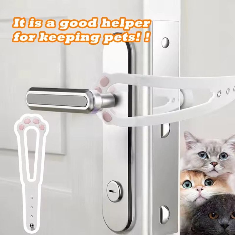 5pcs No Drill Cat Gate Indoor Pet Door Barrier Plastic Ventilation Pass Cat Access Keep Door Open for Bedroom Living Room
