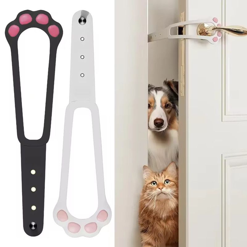 5pcs No Drill Cat Gate Indoor Pet Door Barrier Plastic Ventilation Pass Cat Access Keep Door Open for Bedroom Living Room