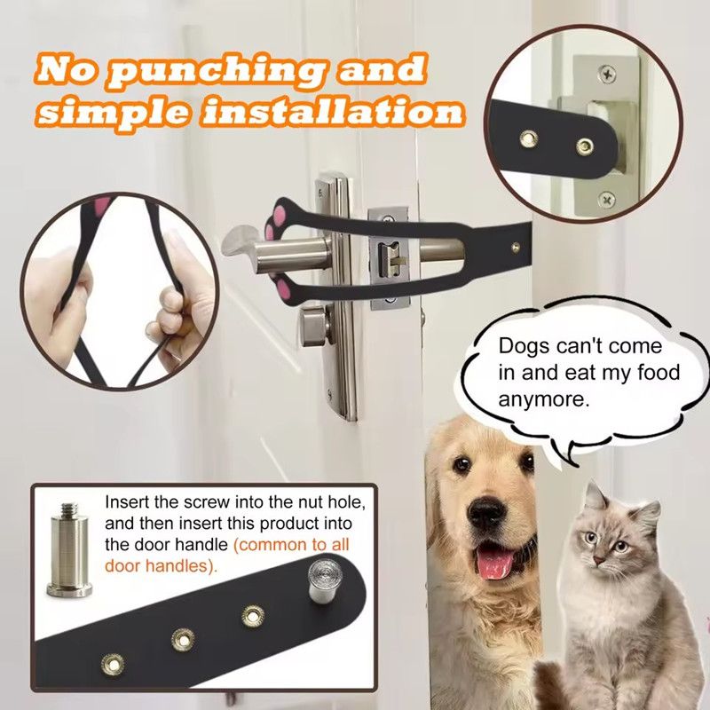 5pcs No Drill Cat Gate Indoor Pet Door Barrier Plastic Ventilation Pass Cat Access Keep Door Open for Bedroom Living Room