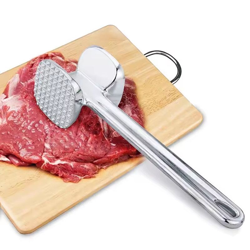 1PC Meat Tenderizer Hammer Two Sides Loose Meat Mallet Tool for Pounding Beef Steak Stainless Steel Meat Hammer Kitchen Tool