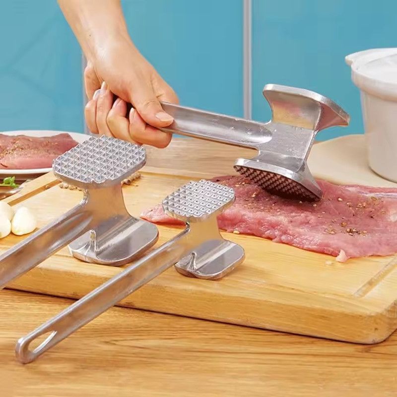 1PC Meat Tenderizer Hammer Two Sides Loose Meat Mallet Tool for Pounding Beef Steak Stainless Steel Meat Hammer Kitchen Tool