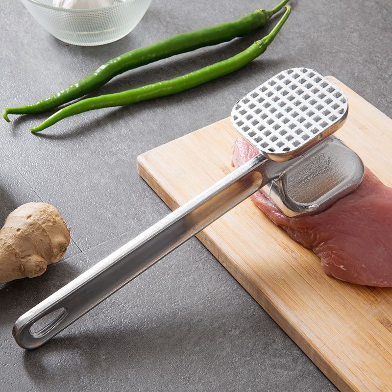 1PC Meat Tenderizer Hammer Two Sides Loose Meat Mallet Tool for Pounding Beef Steak Stainless Steel Meat Hammer Kitchen Tool
