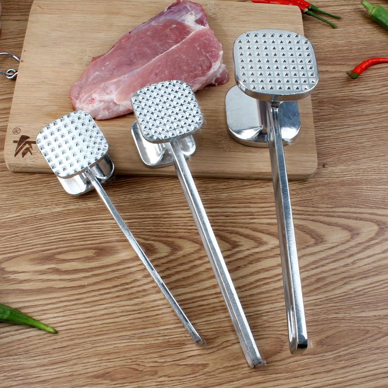 1PC Meat Tenderizer Hammer Two Sides Loose Meat Mallet Tool for Pounding Beef Steak Stainless Steel Meat Hammer Kitchen Tool