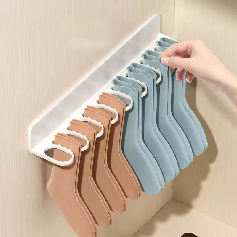 2PCS Underwear Organizer Plastic Closet Organizer Rack Organizer Multifunctional Traceless Clip Storage Rack For Bathroom Home