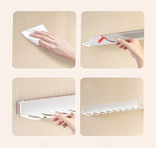 2PCS Underwear Organizer Plastic Closet Organizer Rack Organizer Multifunctional Traceless Clip Storage Rack For Bathroom Home