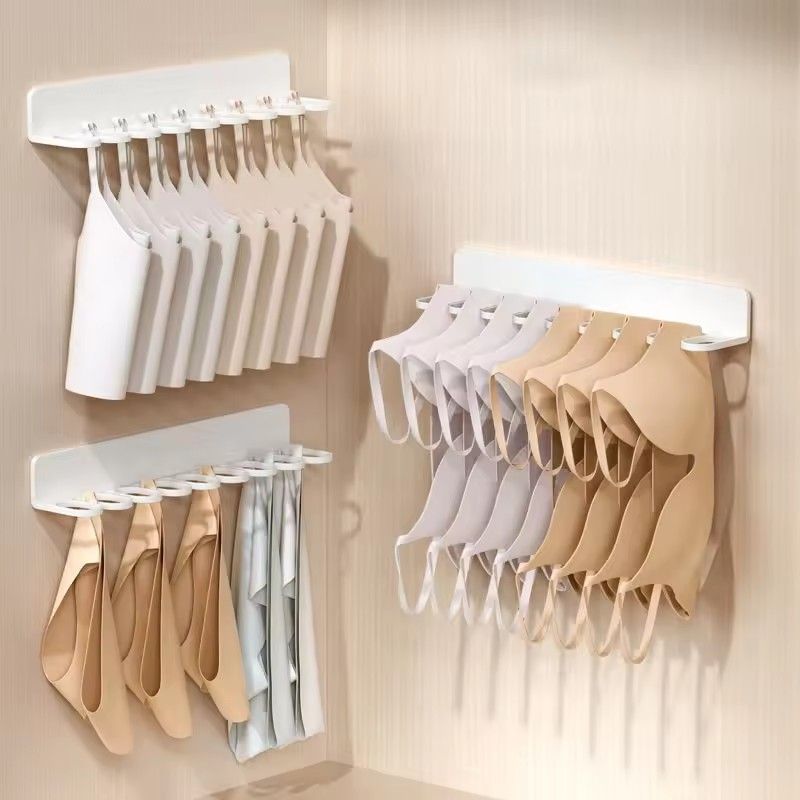 2PCS Underwear Organizer Plastic Closet Organizer Rack Organizer Multifunctional Traceless Clip Storage Rack For Bathroom Home