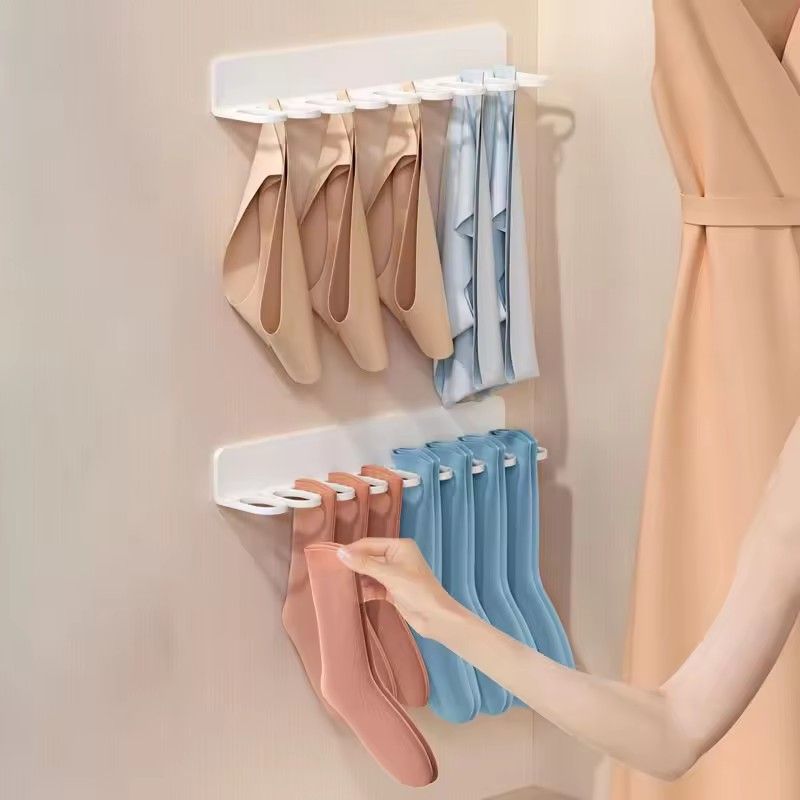 2PCS Underwear Organizer Plastic Closet Organizer Rack Organizer Multifunctional Traceless Clip Storage Rack For Bathroom Home