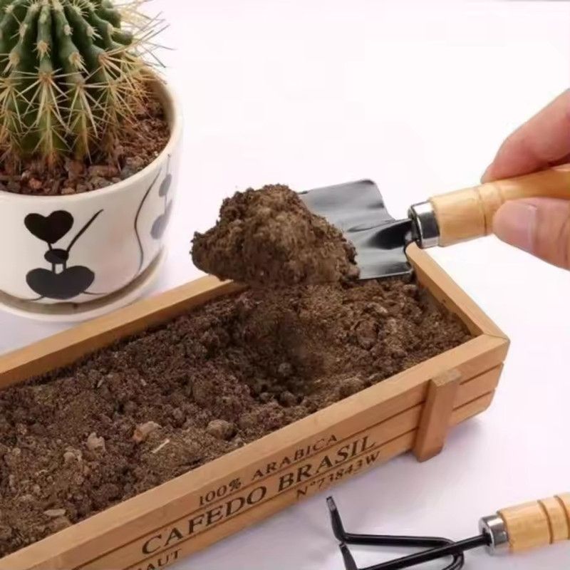 3PCS/1Set Mini Gardening Tools Set Portable Small Gardening Tool With Handles Shovel Rake Indoor Gardening Planting Flower Tools C-682