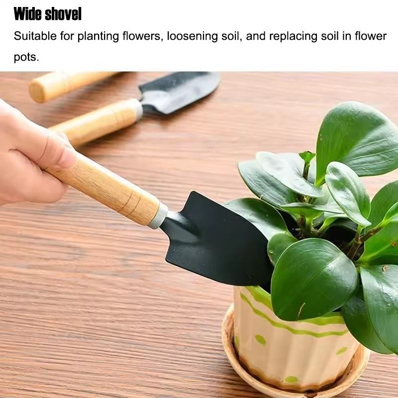 3PCS/1Set Mini Gardening Tools Set Portable Small Gardening Tool With Handles Shovel Rake Indoor Gardening Planting Flower Tools C-682