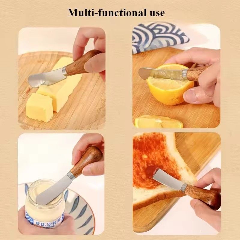 1PC Stainless Steel Butter Knife Mini Cheese Spreader Cream Jam Dessert Utensil Toast Cutter Kitchen Tool for Spread Serve