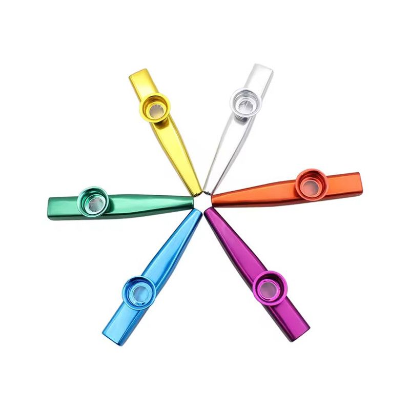 1PC Metal Kazoo Musical Instruments Flutes Diaphragm Mouth Kazoos Musical Instruments Good Companion for Guitar
