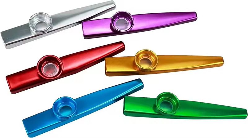 1PC Metal Kazoo Musical Instruments Flutes Diaphragm Mouth Kazoos Musical Instruments Good Companion for Guitar