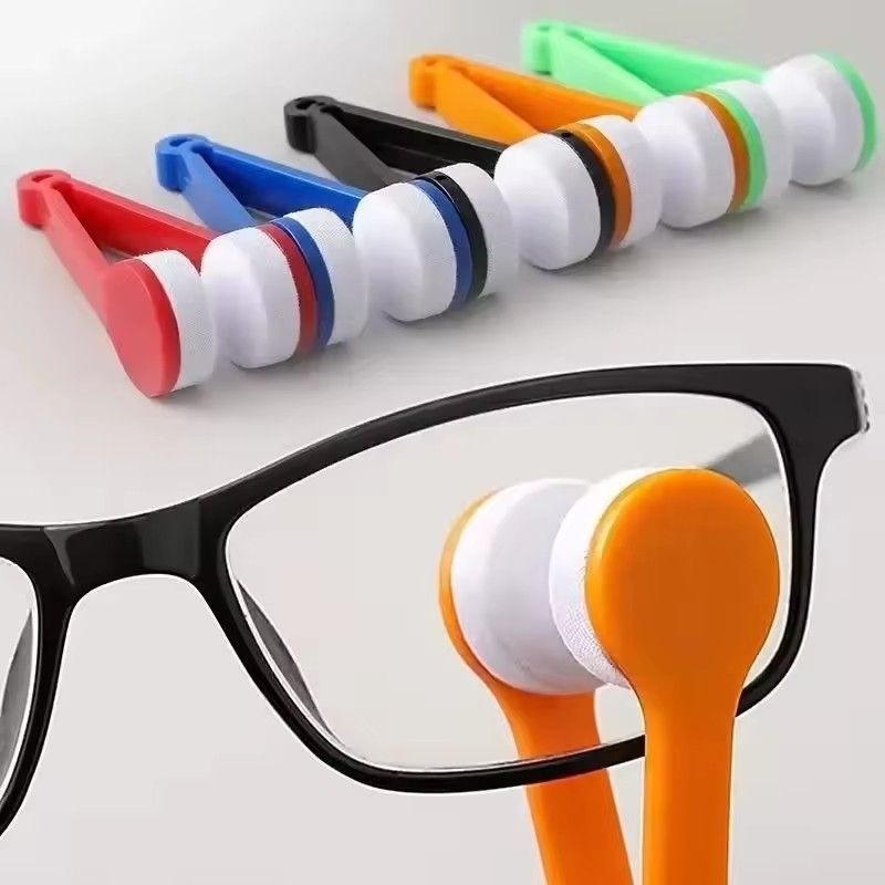 5pcs Glasses Cleaning Rub Portable Multifunctional Mini Eye Glasses Cleaner Brush Sunglasses Spectacles Microfiber Wiping Tool