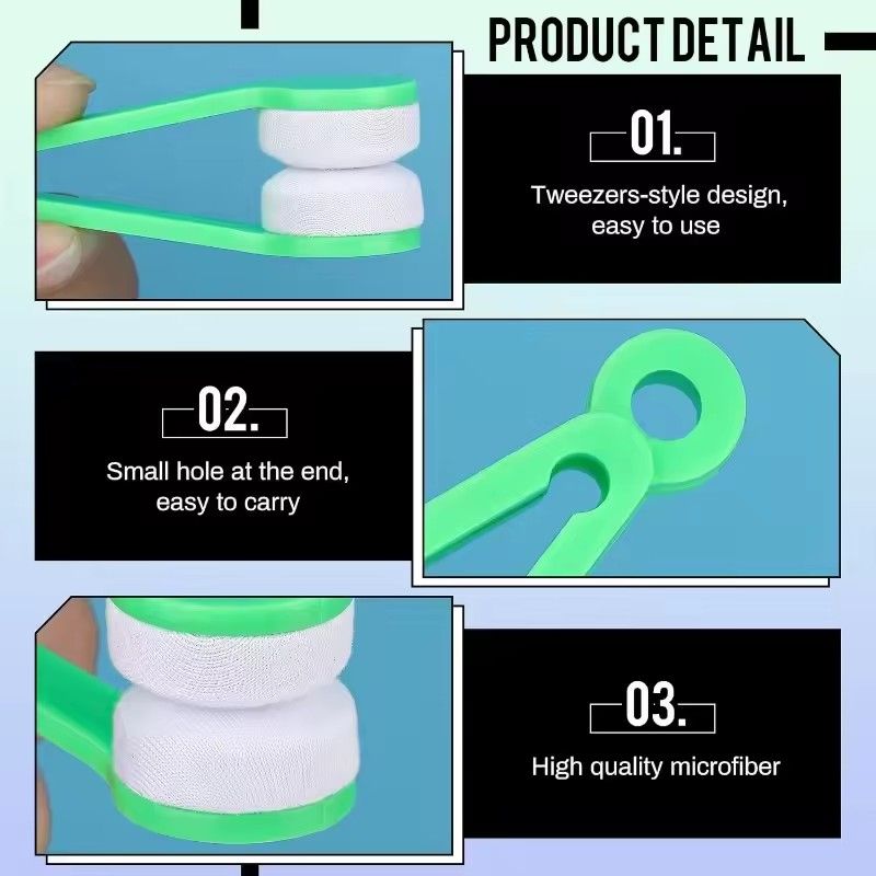 5pcs Glasses Cleaning Rub Portable Multifunctional Mini Eye Glasses Cleaner Brush Sunglasses Spectacles Microfiber Wiping Tool